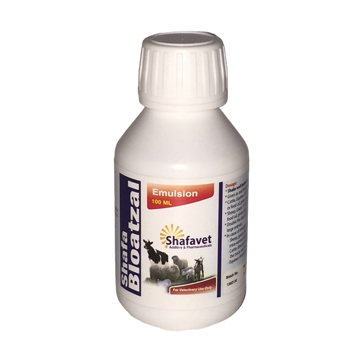 Shafa Bloatzal 100 mL – veterinary emulsion for treating bloat in cows, sheep, and goats – Shafavet animal health solution